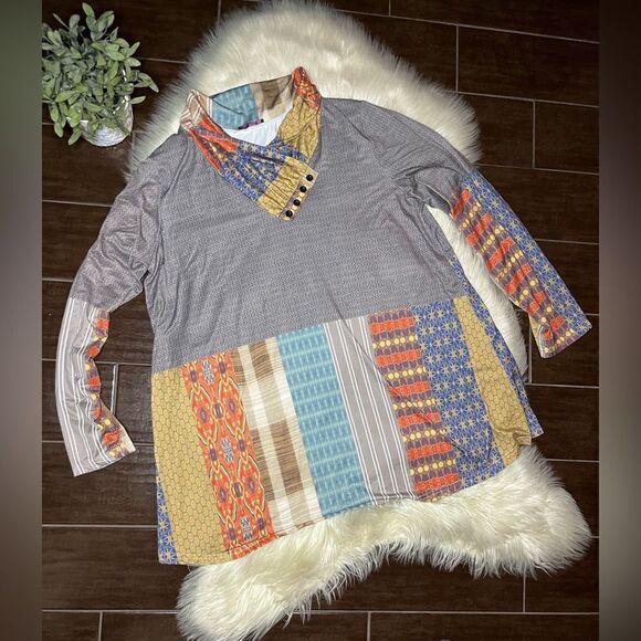 Azalea by Firmiana cowl shawl neck tunic top sz 3X - Picture 1 of 7